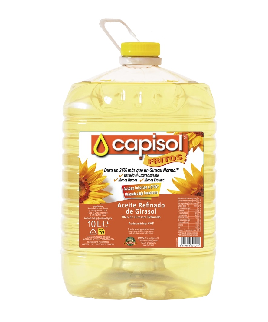 ACEITE GIRASOL CAPISOL FRITOS 10L