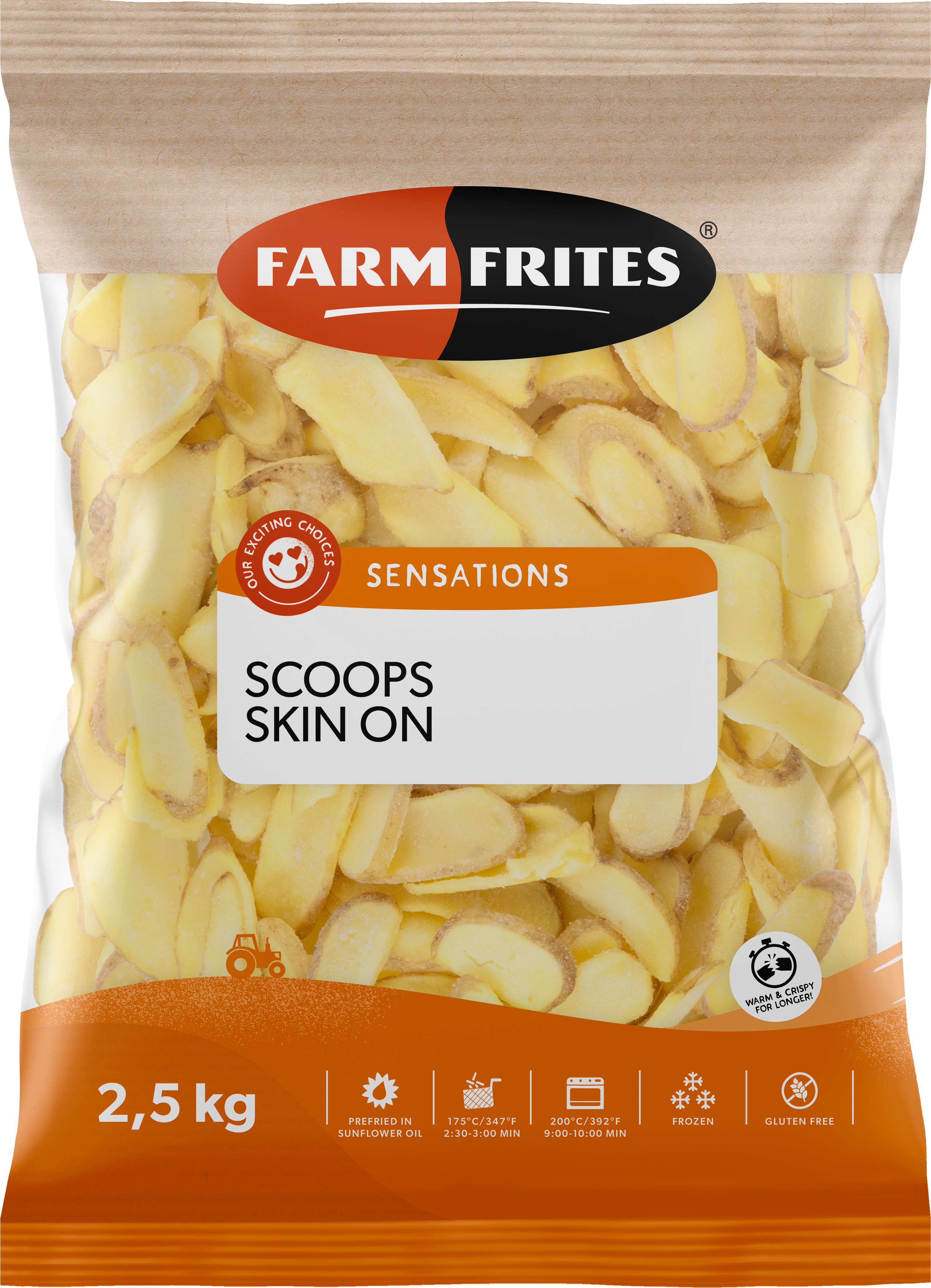 PATATA SCOOPS 5X2.5KG FARM FRITES
