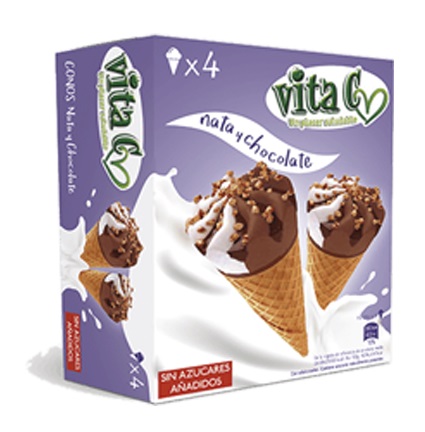 *CONOS S/AZ NATA-CHOCO 4UND X6PACK