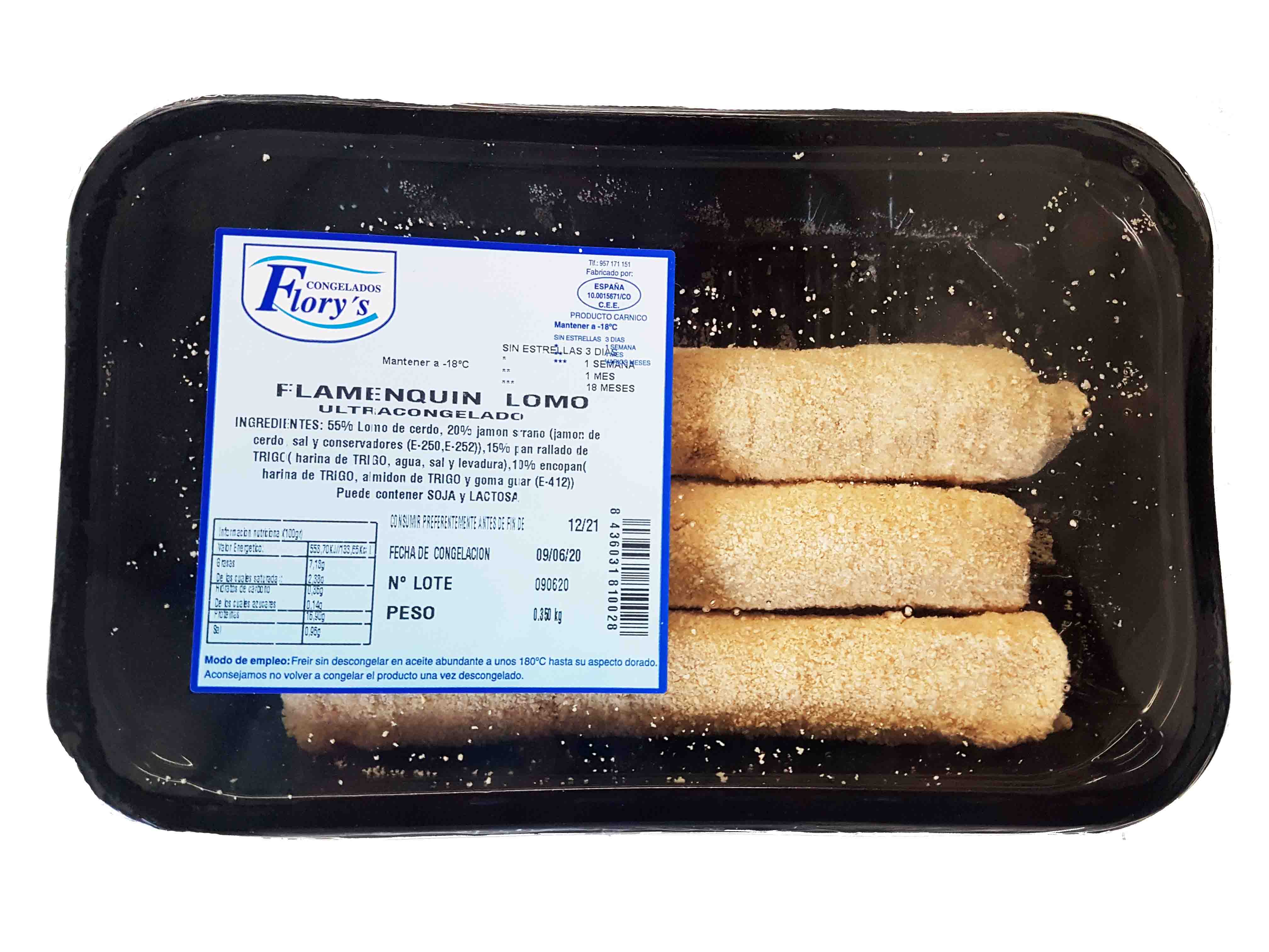 BANDEJA FLAMENQUIN LOMO 10X350GRS